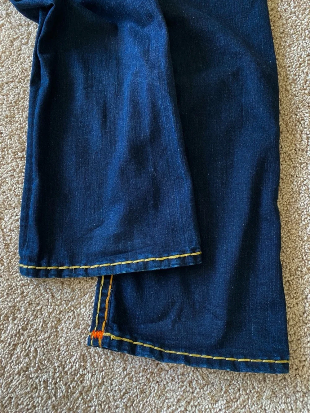 True Religion Womens Becca Mid Rise Bootcut Jean Sz 27 Thick Stitching! Y2K - Picture 10 of 16